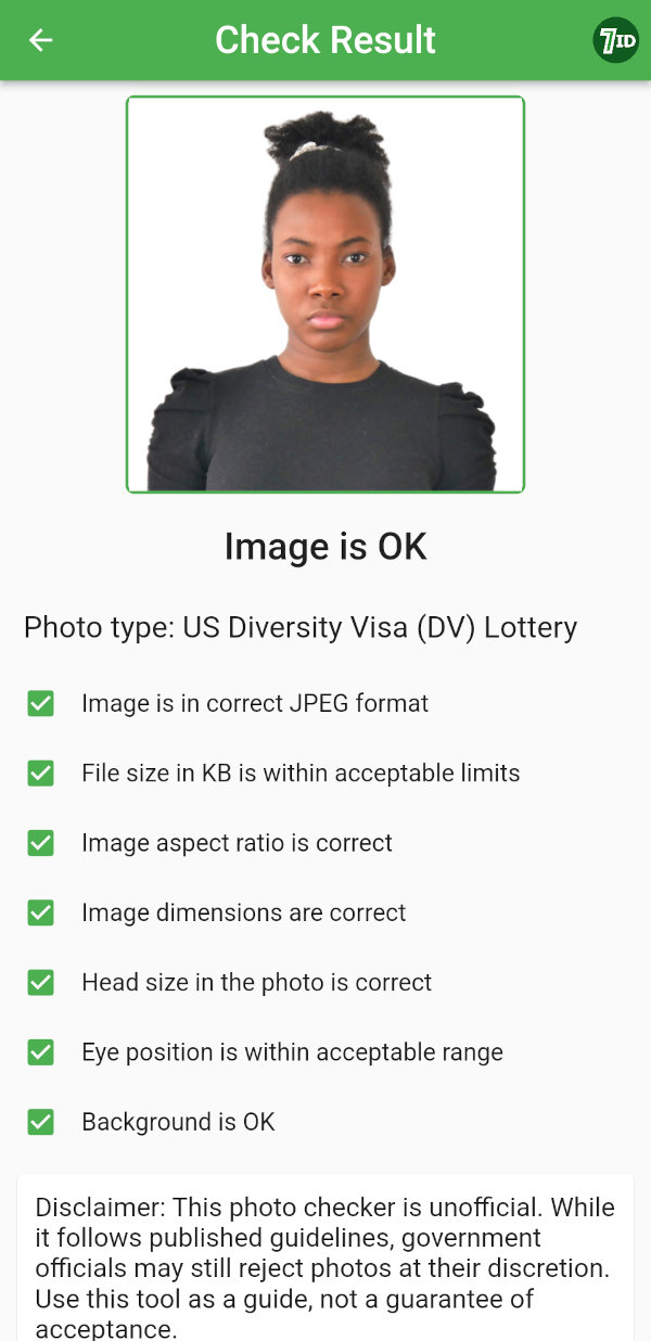 Pemeriksa foto Program DV 7ID - foto bagus